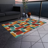 Kate McEnroe New York Groovy 70s Mod Geometric Mid Century Modern Outdoor Patio RugRugs26645213469644142460
