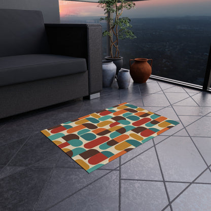 Kate McEnroe New York Groovy 70s Mod Geometric Mid Century Modern Outdoor Patio RugRugs26645213469644142460