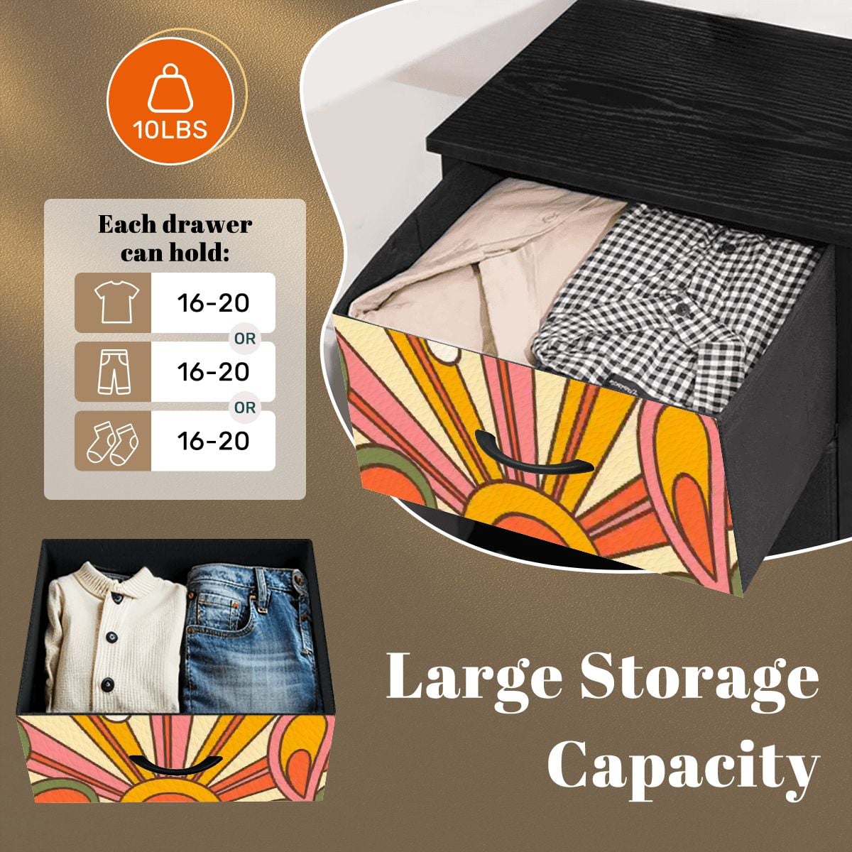 Kate McEnroe New York Groovy 70s Sunshine Floral Retro Boho Psychedelic 4 Drawer DresserDresserssJCWfm7PyP