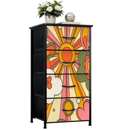 Kate McEnroe New York Groovy 70s Sunshine Floral Retro Boho Psychedelic 4 Drawer DresserDresserssJCWfm7PyP