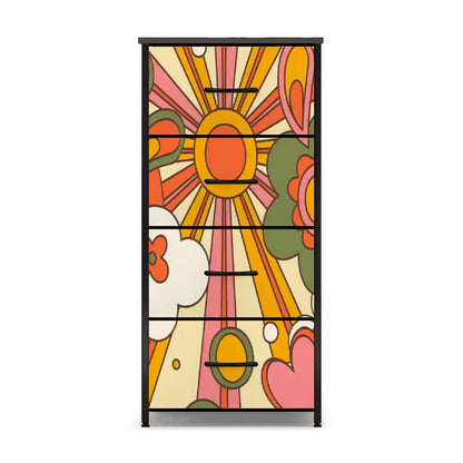 Kate McEnroe New York Groovy 70s Sunshine Floral Retro Boho Psychedelic 4 Drawer DresserDresserssJCWfm7PyP