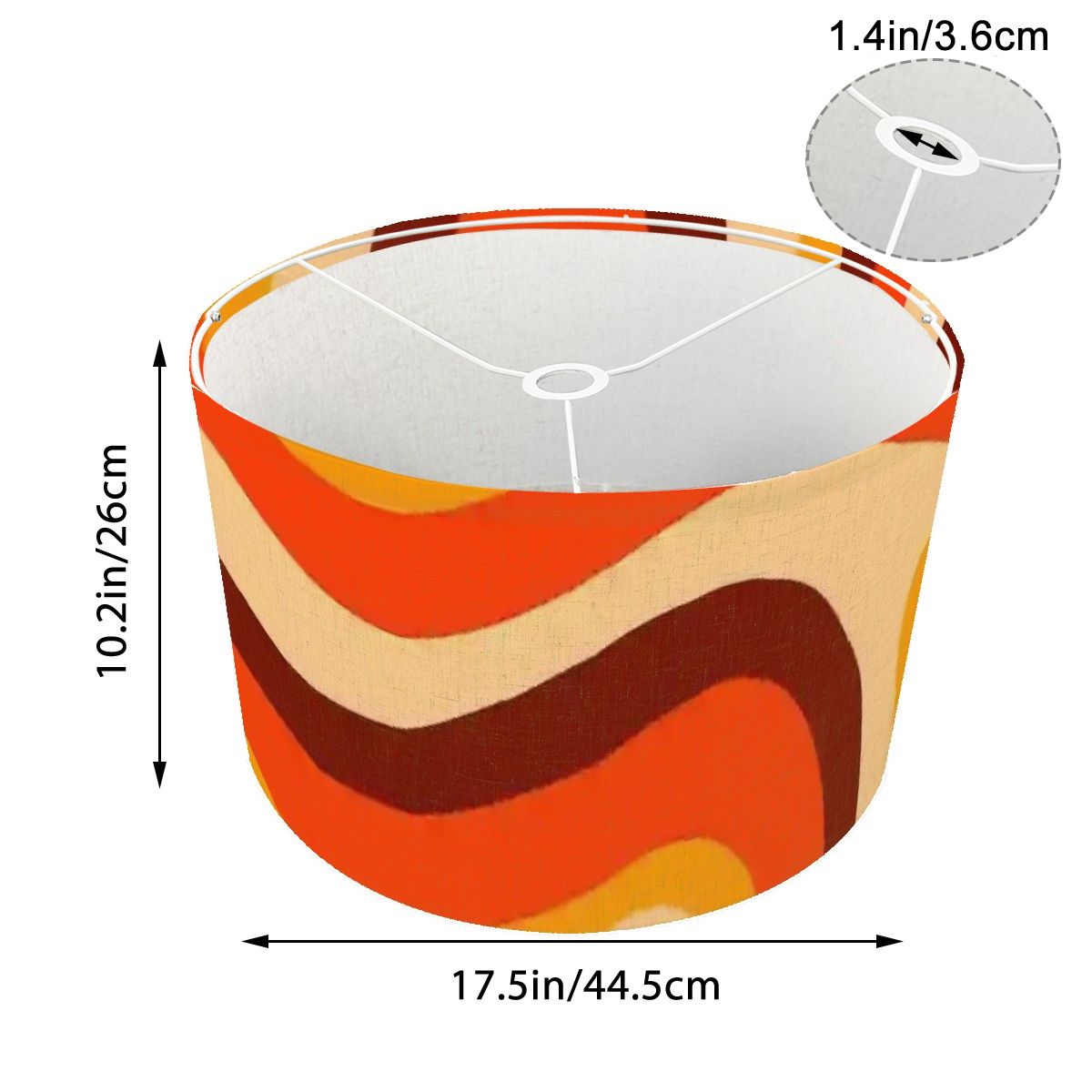 Kate McEnroe New York Groovy 70s Wavy Swirl Drum Lamp ShadeLamp ShadesHLJ8UvHYqg