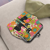 Kate McEnroe New York Groovy Atomic Cat Retro Flower Power Kiss Lock Coin Purse, MCM Change PurseCoin PurseshKU48n9ILZ