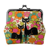 Kate McEnroe New York Groovy Atomic Cat Retro Flower Power Kiss Lock Coin Purse, MCM Change PurseCoin PurseshKU48n9ILZ