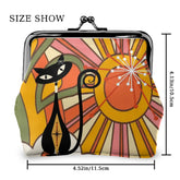 Kate McEnroe New York Groovy Atomic Cat Sunburst Kiss Lock Coin Purse, Kitschy Mid Century ModernCoin Purseswyf80KGJtc