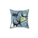 Kate McEnroe New York Groovy Atomic Cat Throw Pillow with insert, Retro Mid Century Modern Boomerang Starburst Accent Pillow, MCM Living Room, Bedroom DecorThrow Pillows19626199738761280809