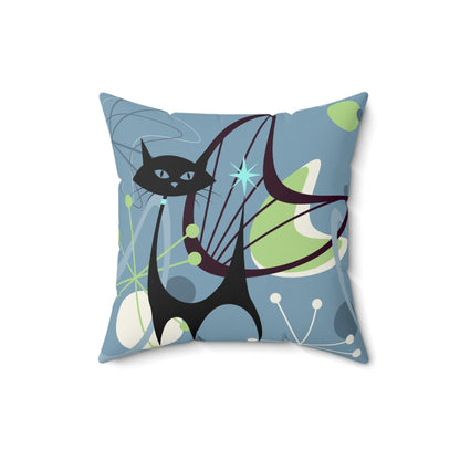 Kate McEnroe New York Groovy Atomic Cat Throw Pillow with insert, Retro Mid Century Modern Boomerang Starburst Accent Pillow, MCM Living Room, Bedroom DecorThrow Pillows19626199738761280809
