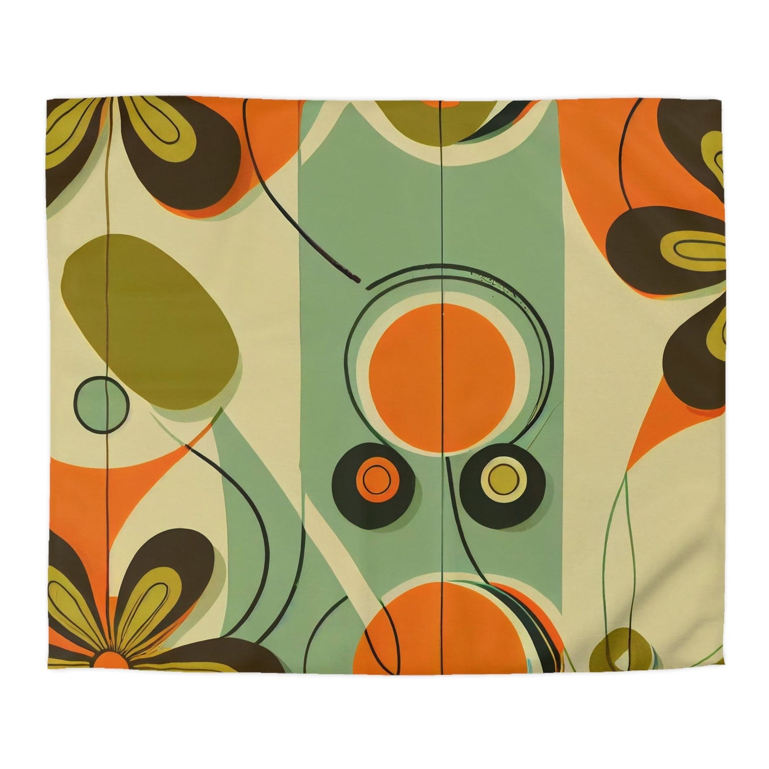 Kate McEnroe New York Groovy Daisy 1960s Mid Century Modern Geometric Duvet Cover - KM13869923Duvet Covers15166516111903654340