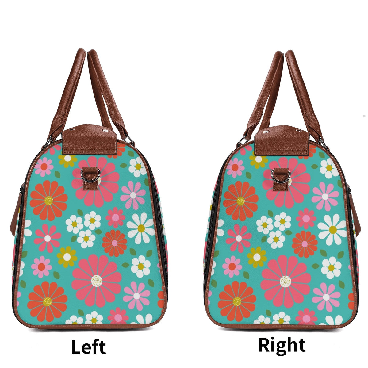 Kate McEnroe New York Groovy Daisy 70s Flower Power Duffel Bag, Retro Hippie Travel WeekenderDuffel BagsN4MEM5VW - 1