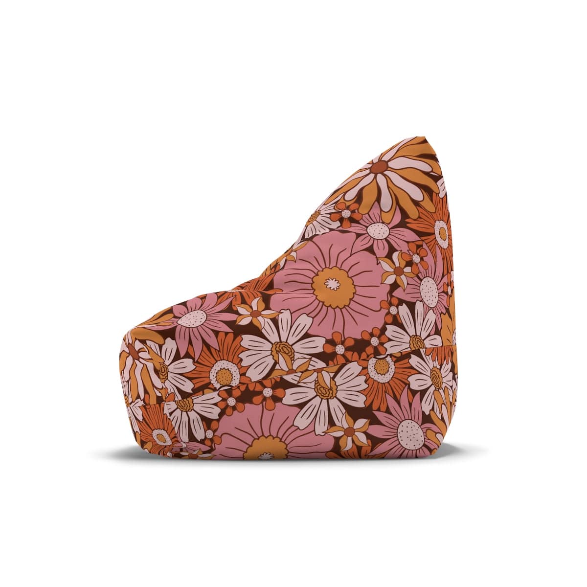 Kate McEnroe New York Groovy Floral Bean Bag Chair Cover Carmine Bean Bag Chair Covers