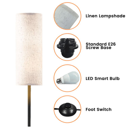 Kate McEnroe New York Groovy Floral Standing Floor Lamp, Mid Century Modern 70s Hippie Bloom Light, Retro MCM Accent Lighting for Living Room, Bedroom, OfficeSlim Floor LampsFJWyohJNyS