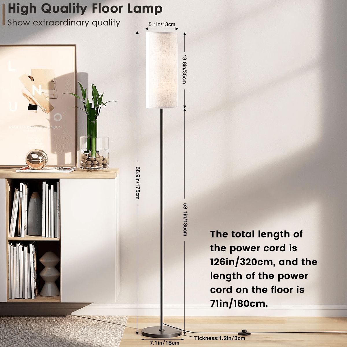 Kate McEnroe New York Groovy Floral Standing Floor Lamp, Mid Century Modern 70s Hippie Bloom Light, Retro MCM Accent Lighting for Living Room, Bedroom, OfficeSlim Floor LampsFJWyohJNyS