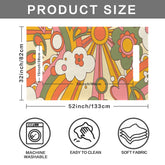 Kate McEnroe New York Groovy Flower Power 1970s Retro Golf Cart Seat CoverGolf Cart Seat CoversD3242357