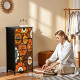 Kate McEnroe New York Groovy Flower Power 70s Hippie 4 Drawer Dresser Retro Boho Storage CabinetDressersaYZ5i0Os21