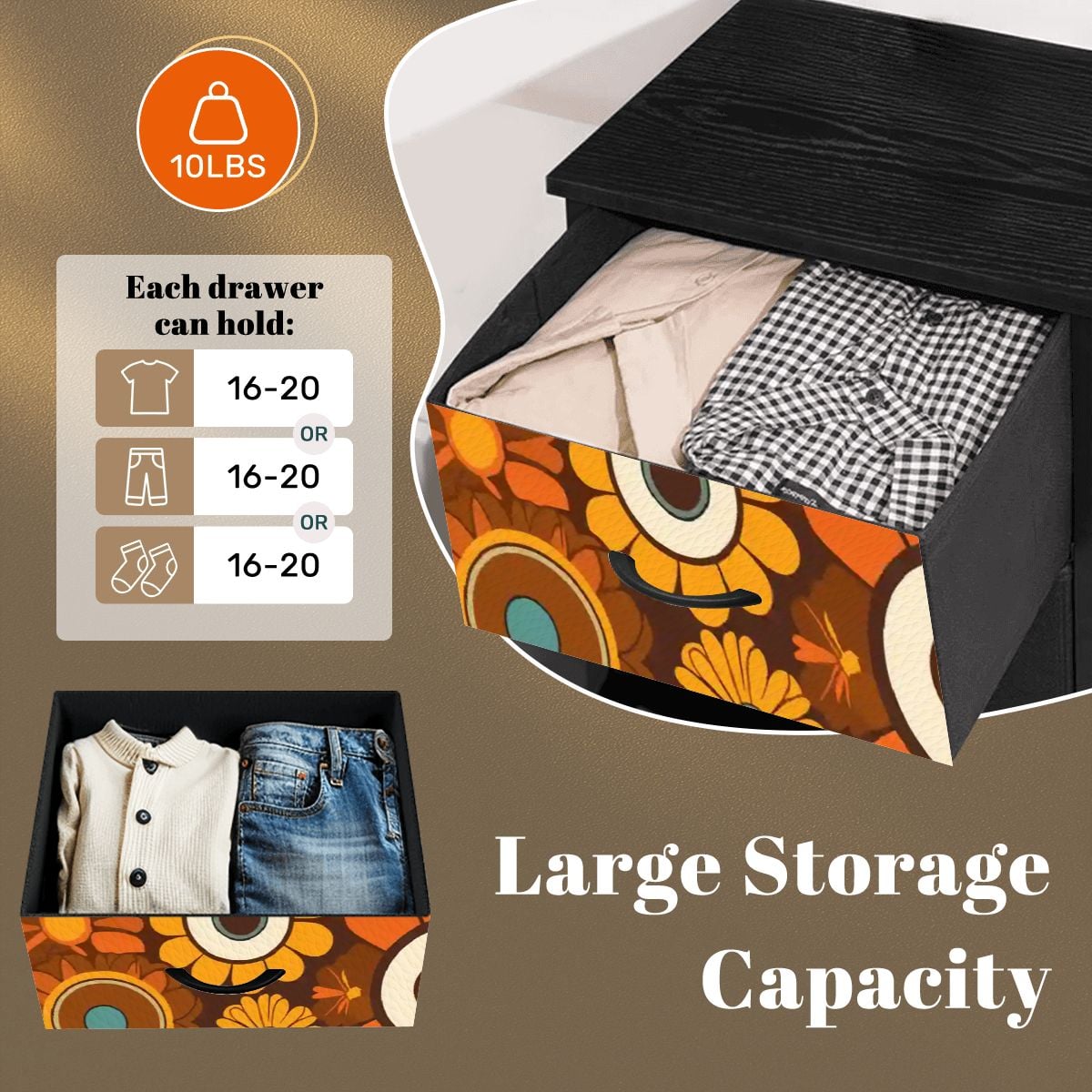 Kate McEnroe New York Groovy Flower Power 70s Hippie 4 Drawer Dresser Retro Boho Storage CabinetDressersaYZ5i0Os21