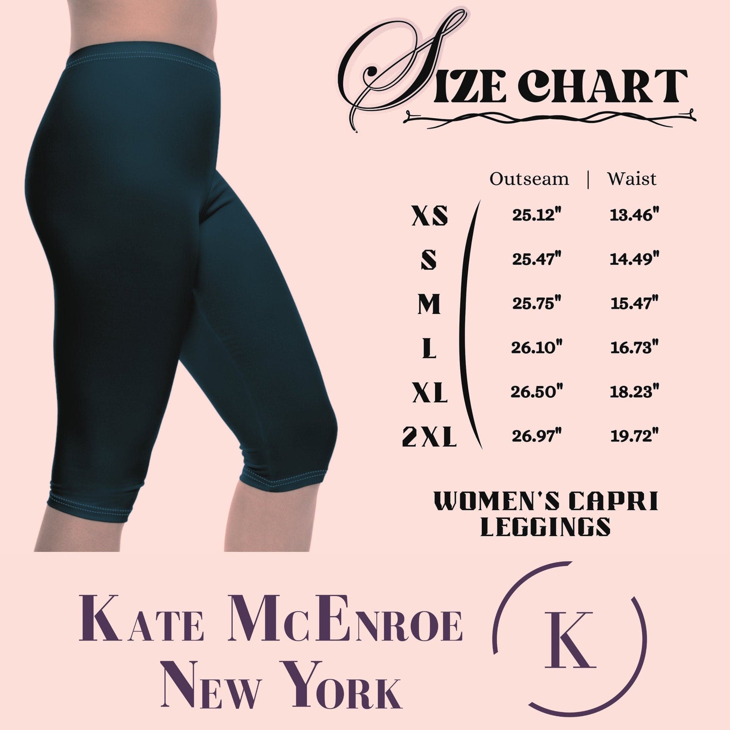Kate McEnroe New York Groovy Flower Power 70s Psychedelic Swirl Skinny Fit Womens Capri Leggings Leggings