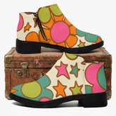Kate McEnroe New York Groovy Flower Power Ankle Boots, Retro 70s Floral Women&