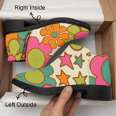 Kate McEnroe New York Groovy Flower Power Ankle Boots, Retro 70s Floral Women&
