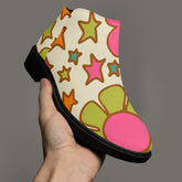 Kate McEnroe New York Groovy Flower Power Ankle Boots, Retro 70s Floral Women&
