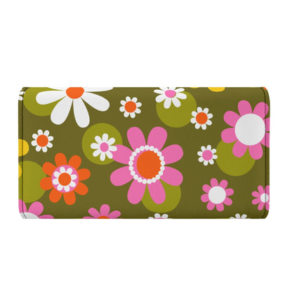 Kate McEnroe New York Groovy Flower Power Daisy 1960s Retro Trifold ClutchWalletsWDX1QMKN-1
