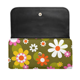 Kate McEnroe New York Groovy Flower Power Daisy 1960s Retro Trifold ClutchWalletsWDX1QMKN-1