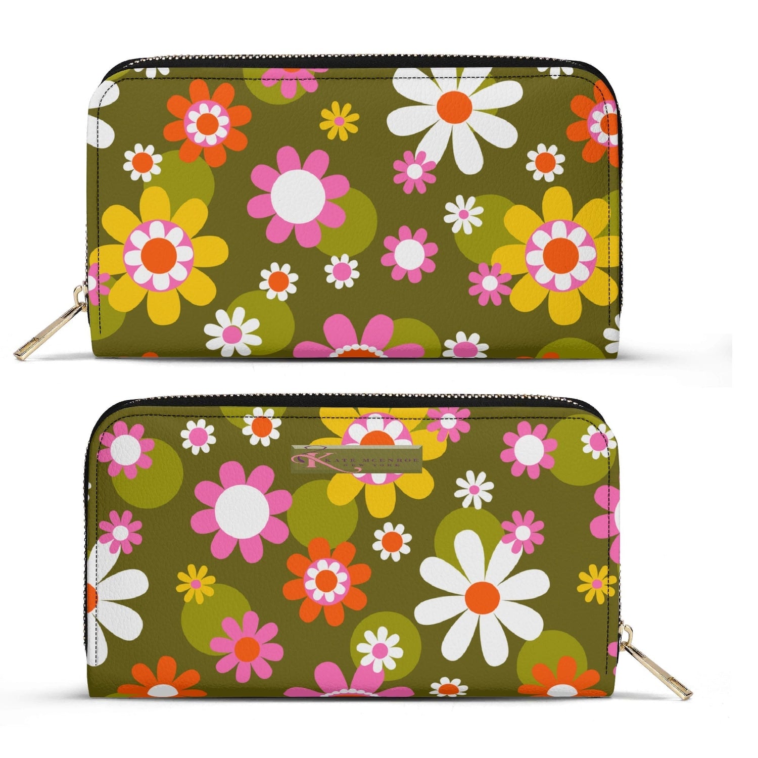Kate McEnroe New York Groovy Flower Power Daisy 1960s Retro WalletWalletsNM6PKGEW-2