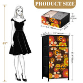 Kate McEnroe New York Groovy Flower Power Dresser, 70s Hippie Floral Chest, Retro Boho Storage Cabinet, Mid Century Modern Funky FurnitureDressersgBtEsXccCA