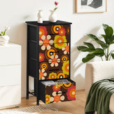 Kate McEnroe New York Groovy Flower Power Dresser, 70s Hippie Floral Chest, Retro Boho Storage Cabinet, Mid Century Modern Funky FurnitureDressersgBtEsXccCA