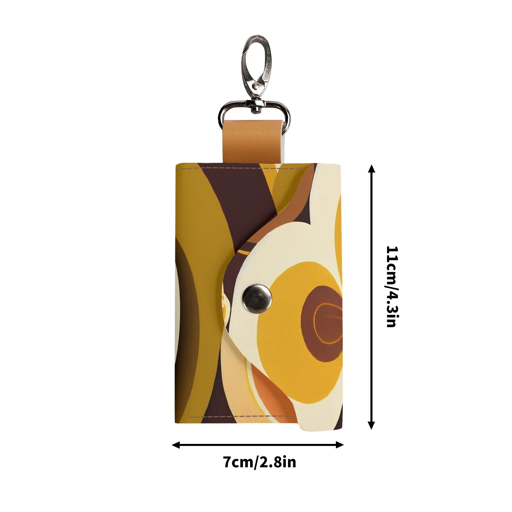 Kate McEnroe New York Groovy Flower Power Retro Keychain Wallet, Vintage Cardholder, Funky Small Bag AccessoryKeyChain WalletNO9OLP2Y - 1