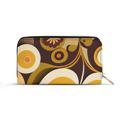 Kate McEnroe New York Groovy Flower Power Retro Leather Continental WalletWalletsN79R3VKY - 1