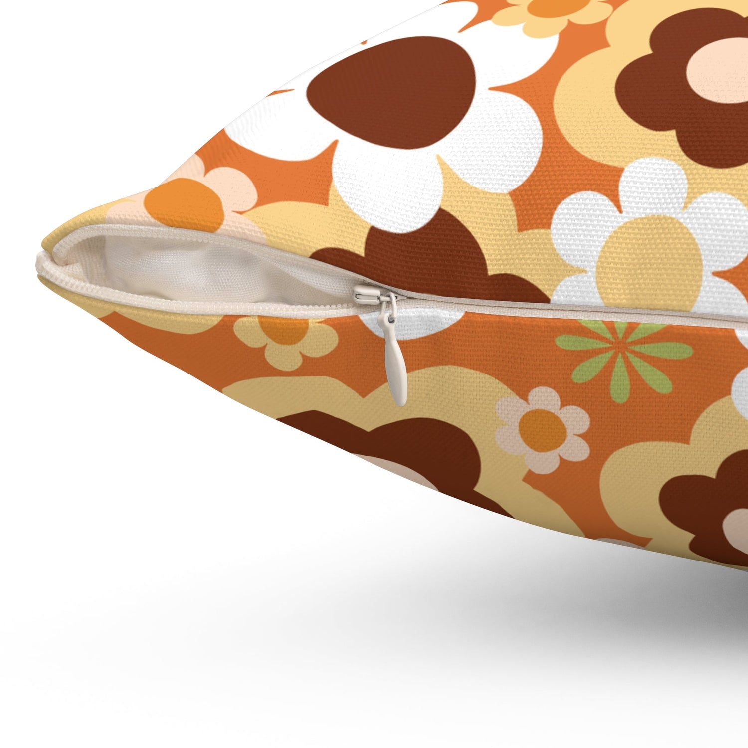 Kate McEnroe New York Groovy Flower Power Throw Pillow, Mid Century Modern Retro 70s Fall Accent CushionThrow Pillows15685369832418027827