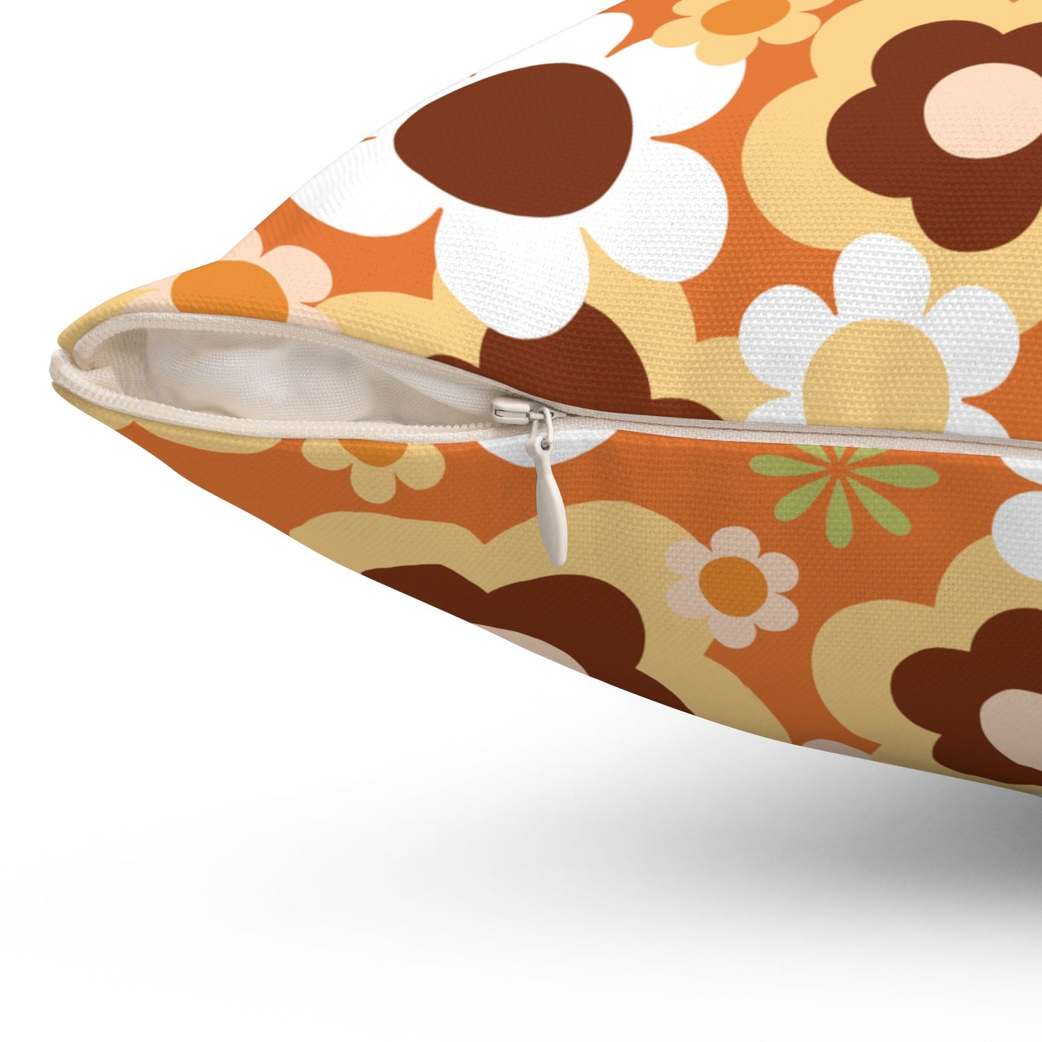 Kate McEnroe New York Groovy Flower Power Throw Pillow, Mid Century Modern Retro 70s Fall Accent CushionThrow Pillows15685369832418027827