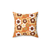 Kate McEnroe New York Groovy Flower Power Throw Pillow, Mid Century Modern Retro 70s Fall Accent CushionThrow Pillows15685369832418027827
