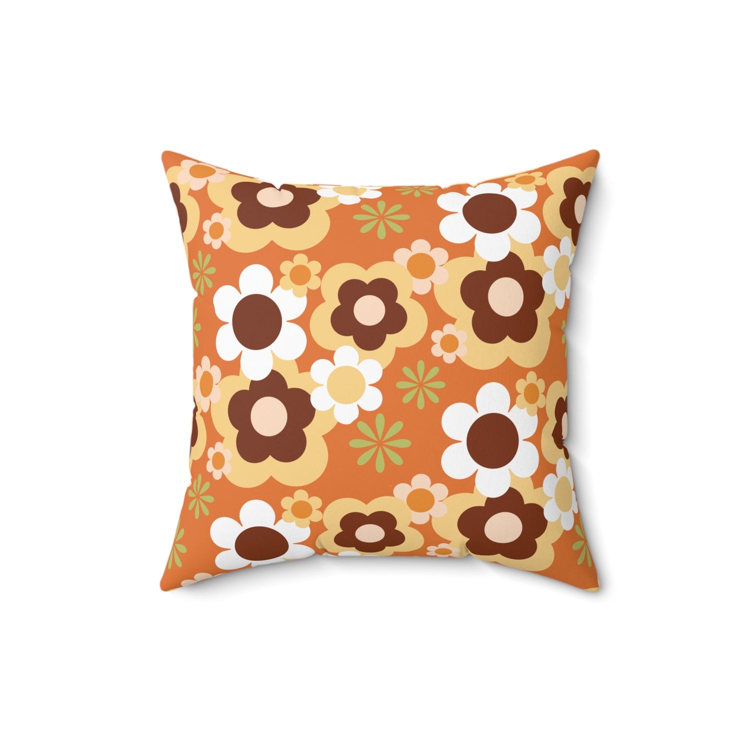Kate McEnroe New York Groovy Flower Power Throw Pillow, Mid Century Modern Retro 70s Fall Accent CushionThrow Pillows23600066414657984976