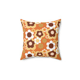 Kate McEnroe New York Groovy Flower Power Throw Pillow, Mid Century Modern Retro 70s Fall Accent CushionThrow Pillows33438194740329071340