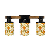 Kate McEnroe New York Groovy Hippie 60s Retro Floral Bathroom Vanity Light FixtureVanity Light FixturesgnXS2YtsOi