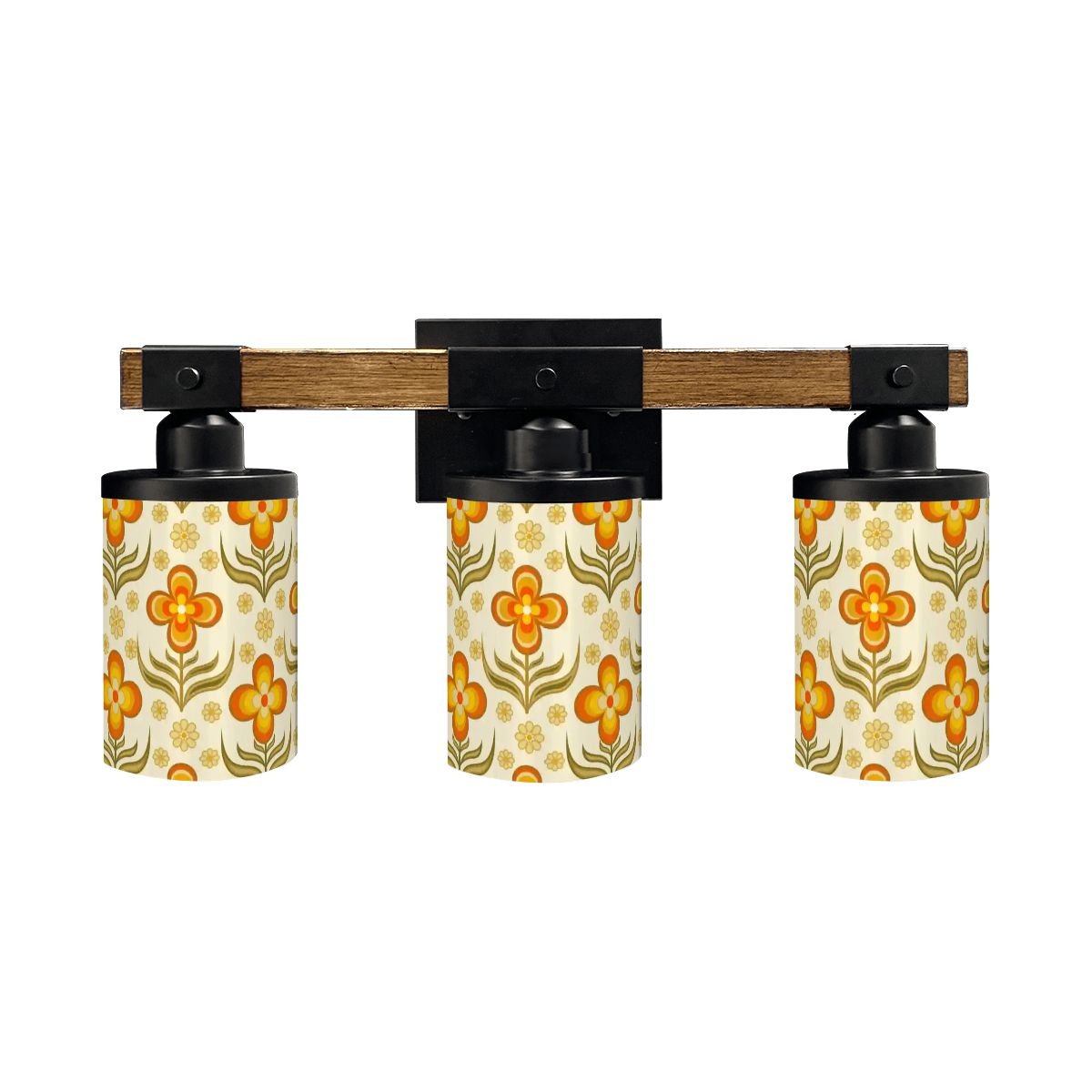 Kate McEnroe New York Groovy Hippie 60s Retro Floral Bathroom Vanity Light FixtureVanity Light FixturesgnXS2YtsOi
