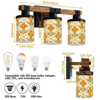 Kate McEnroe New York Groovy Hippie 60s Retro Floral Bathroom Vanity Light FixtureVanity Light FixturesgnXS2YtsOi