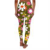 Kate McEnroe New York Groovy Hippie 70s Retro Daisy Flower Power Skinny Fit LeggingsLeggings19592938149470784189