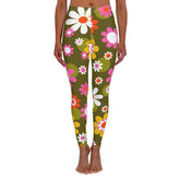 Kate McEnroe New York Groovy Hippie 70s Retro Daisy Flower Power Skinny Fit LeggingsLeggings19592938149470784189