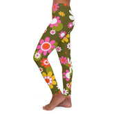 Kate McEnroe New York Groovy Hippie 70s Retro Daisy Flower Power Skinny Fit LeggingsLeggings19592938149470784189