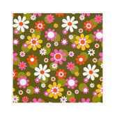 Kate McEnroe New York Groovy Hippie Daisy Flower Power Cloth Napkins, Retro Mid Mod Floral Table Linen, Mid Century Dining Table DecorNapkins13474067173879552235