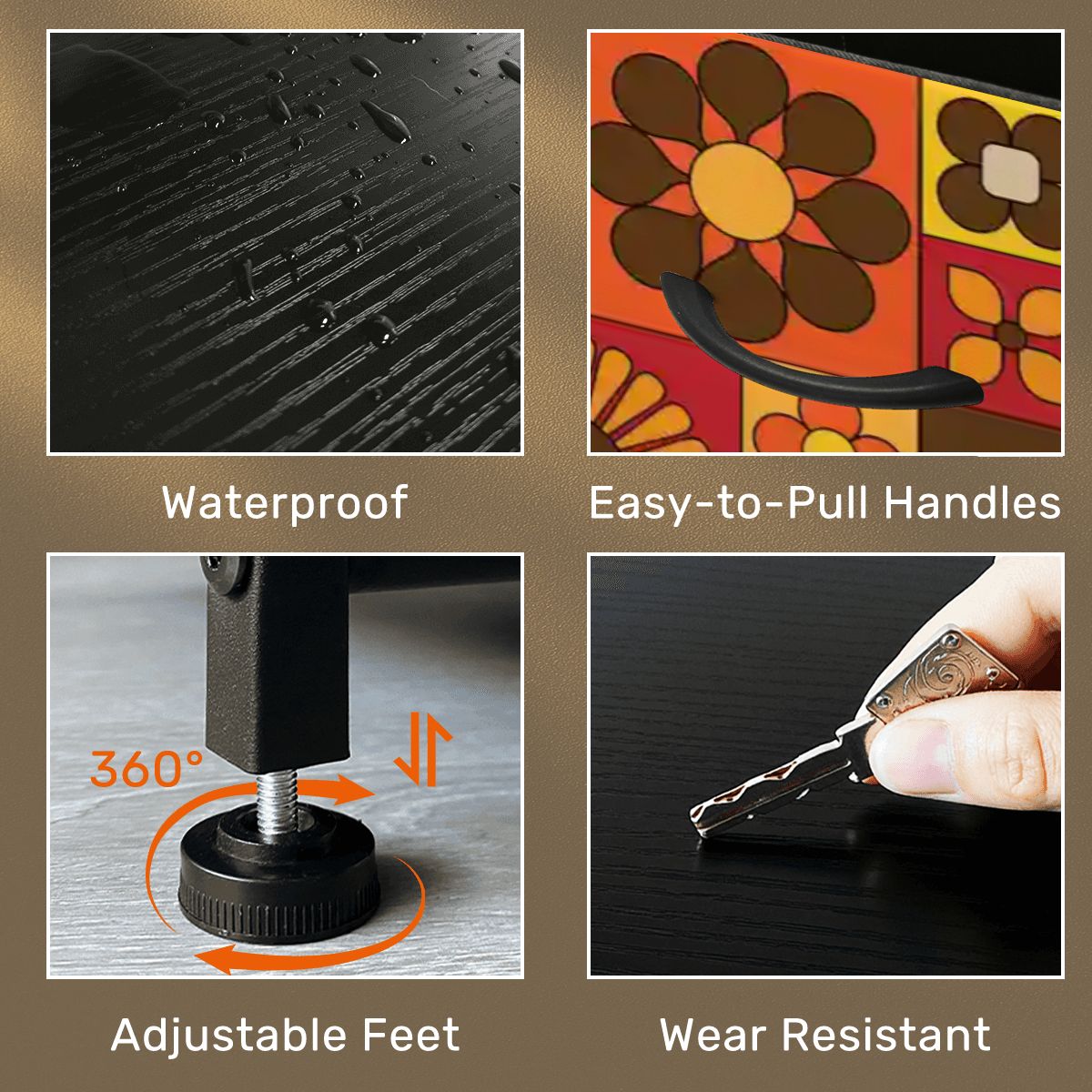 Kate McEnroe New York Groovy Hippie Retro 70s Flower Power DresserDressersqdkRnuyldB