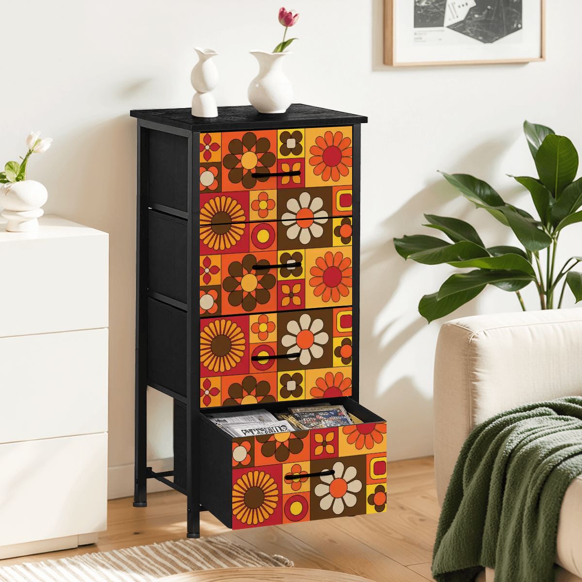 Kate McEnroe New York Groovy Hippie Retro 70s Flower Power DresserDressersqdkRnuyldB