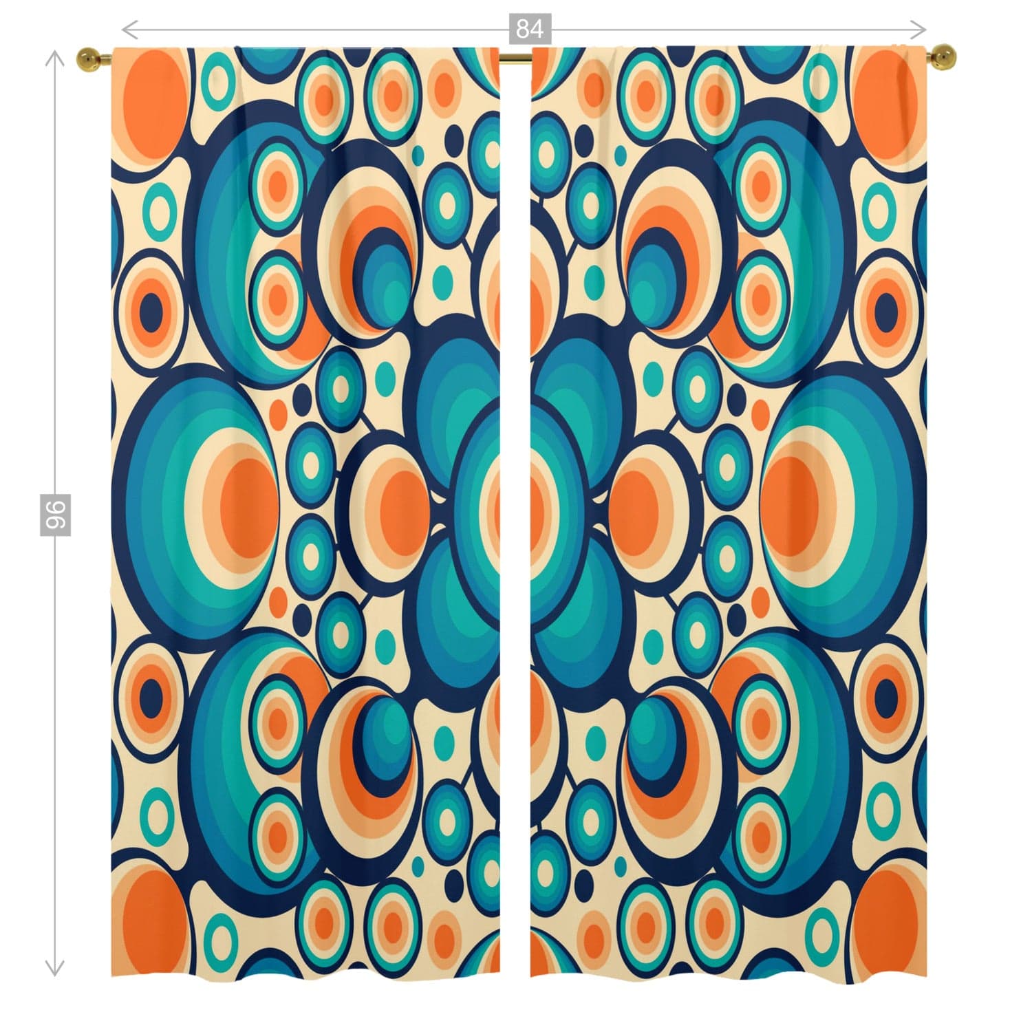 Kate McEnroe New York Groovy Hippie Retro Window Curtains (two panels)Window Curtains79657