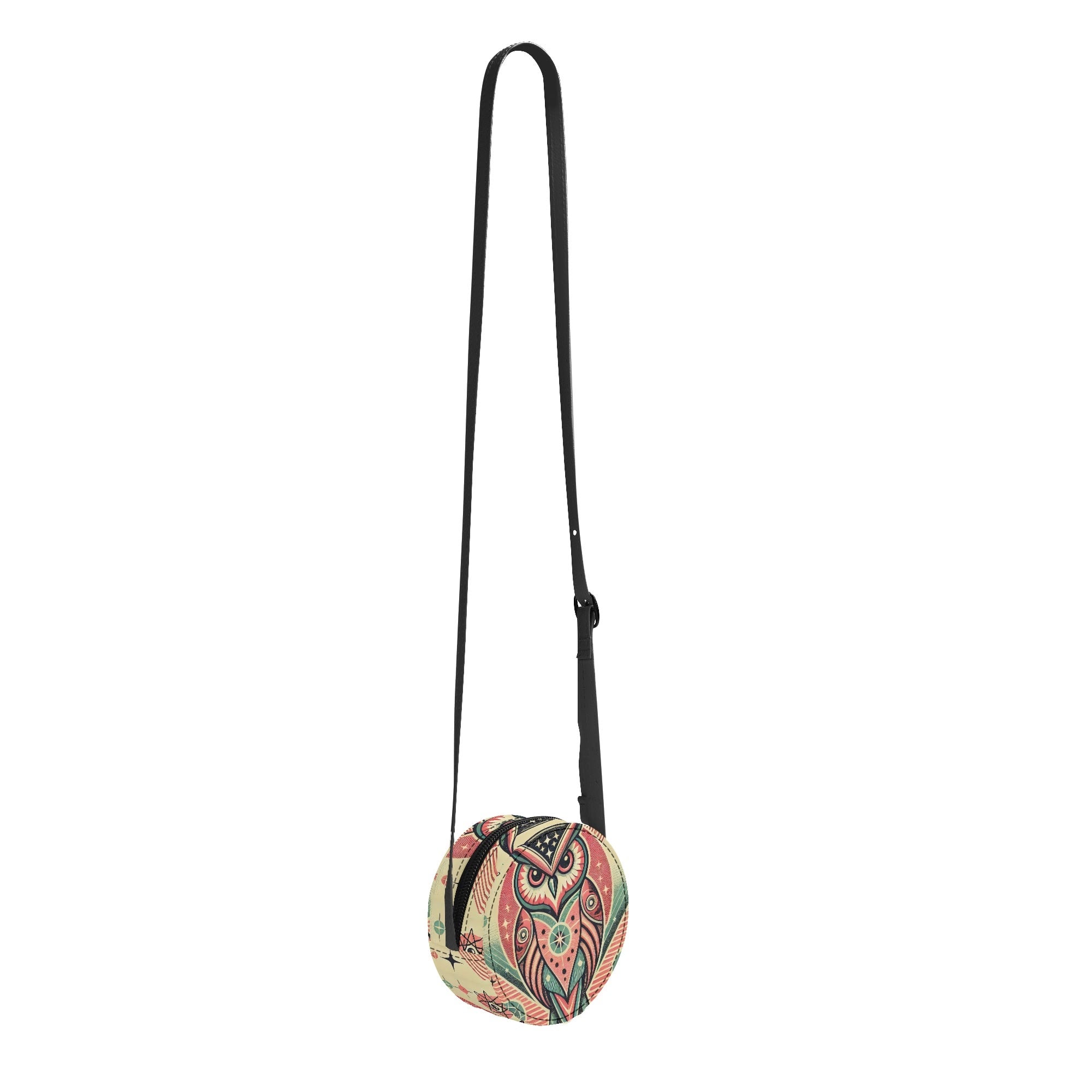 Kate McEnroe New York Groovy Hipster Owl Retro MCM Mini Round BagHandbagsNGZ0GX1W - 1