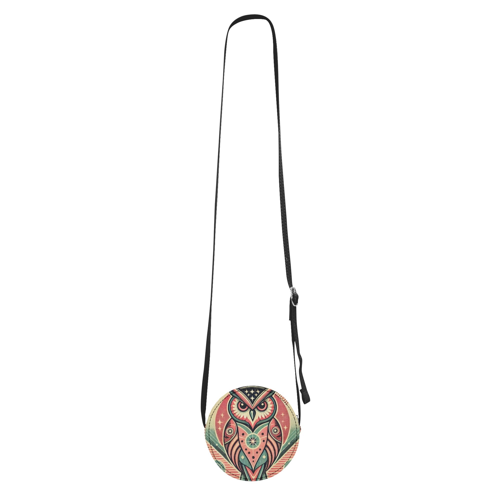 Kate McEnroe New York Groovy Hipster Owl Retro MCM Mini Round BagHandbagsNGZ0GX1W - 1