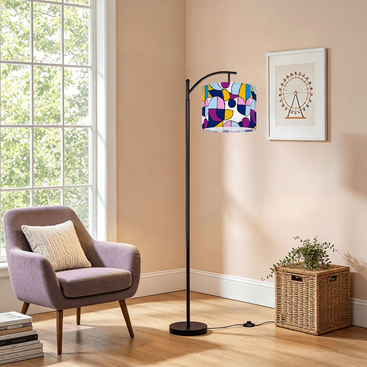 Kate McEnroe New York Groovy Mid Century Modern Abstract Geometric Arc Floor LampArc Floor LampshHCxJWgoT7