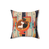 Kate McEnroe New York Groovy Mid Century Modern Atomic Cat Egg Chair Throw Pillow with InsertThrow Pillows24228638806815651089