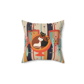 Kate McEnroe New York Groovy Mid Century Modern Atomic Cat Egg Chair Throw Pillow with InsertThrow Pillows24228638806815651089